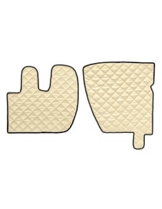 Coppia tappeti camion similpelle imbottiti Beige Renault Premium 2