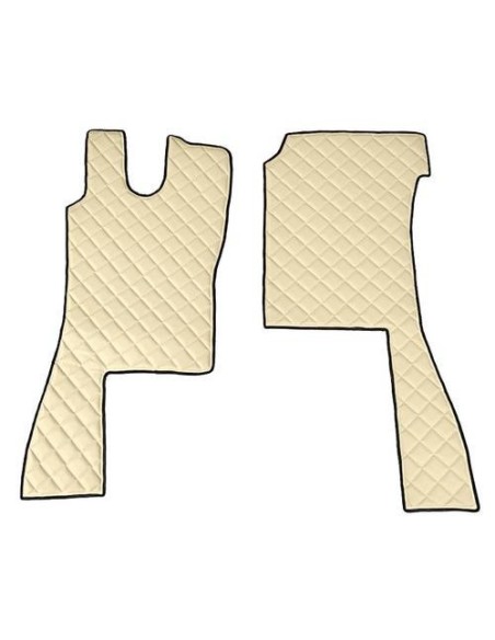 Coppia tappeti camion similpelle imbottiti Beige Scania L Serie 4