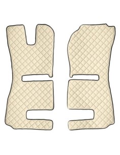 Coppia tappeti camion similpelle imbottiti Beige Scania R Serie 6 recaro 
