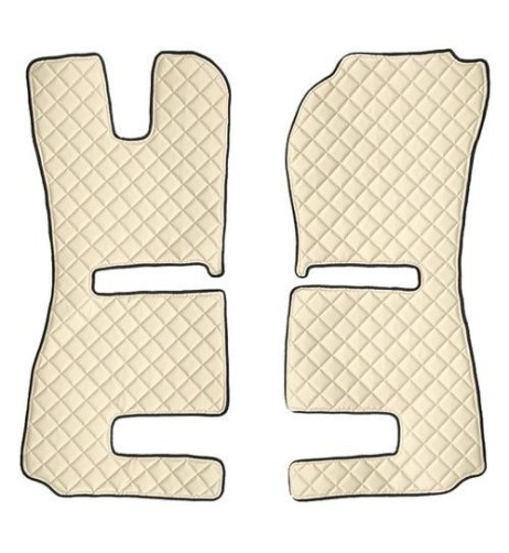 Coppia tappeti camion similpelle imbottiti Beige Scania R Serie 6 recaro