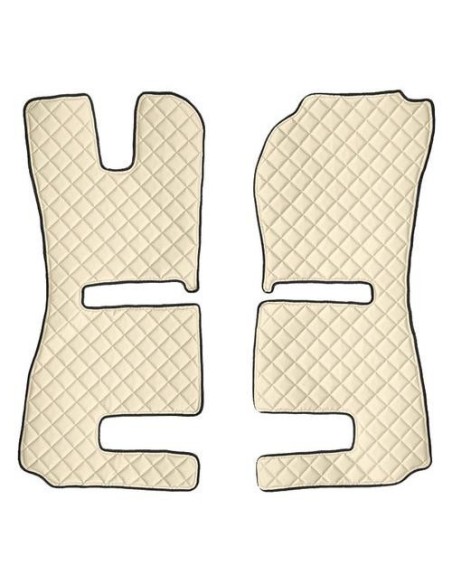 Coppia tappeti camion similpelle imbottiti Beige Scania R Serie 6 recaro 