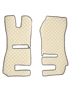 Coppia tappeti camion similpelle imbottiti Beige Scania R Serie 6 recaro 