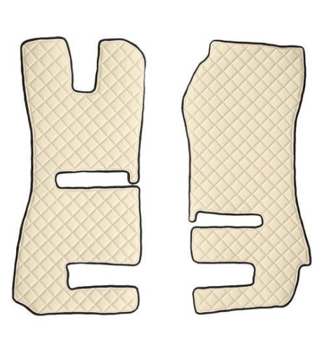 Coppia tappeti camion similpelle imbottiti Beige Scania R Serie 6 recaro