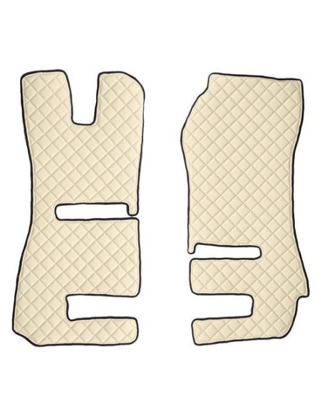 Coppia tappeti camion similpelle imbottiti Beige Scania R Serie 6 recaro 