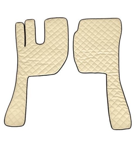 Coppia tappeti camion similpelle imbottiti Beige Volvo FH Serie 2 3