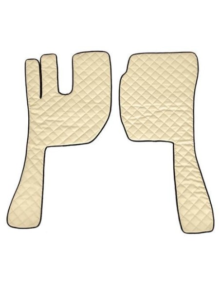 Coppia tappeti camion similpelle imbottiti Beige Volvo FH Serie 2 3