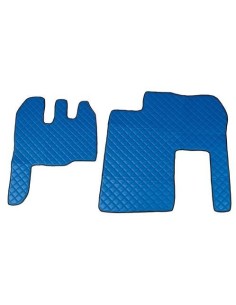 Coppia tappeti camion similpelle imbottiti Blu Renault Magnum