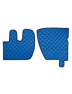 Coppia tappeti camion similpelle imbottiti Blu Renault Premium 2