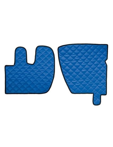 Coppia tappeti camion similpelle imbottiti Blu Renault Premium 2