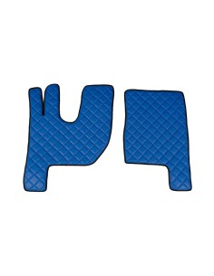 Coppia tappeti camion similpelle imbottiti Blu Renault T cabina night