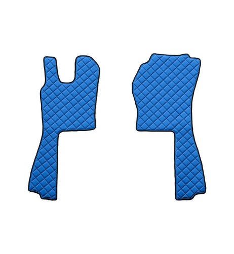 Coppia tappeti camion similpelle imbottiti Blu Scania G serie 5 6 automat