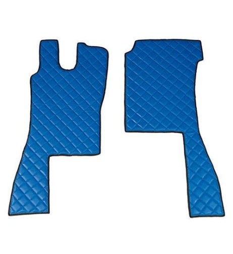 Coppia tappeti camion similpelle imbottiti Blu Scania L Serie 4