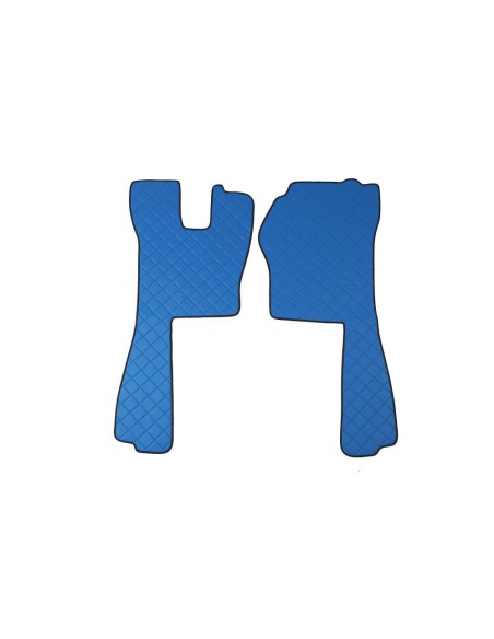 Coppia tappeti camion similpelle imbottiti Blu Scania R Serie 5