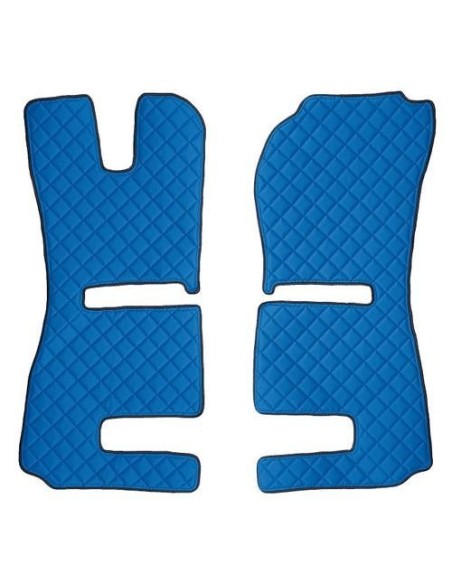 Coppia tappeti camion similpelle imbottiti Blu Scania R Serie 6 recaro pi
