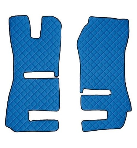 Coppia tappeti camion similpelle imbottiti Blu Scania R Serie 6 recaro pn