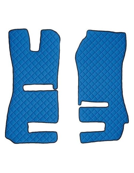 Coppia tappeti camion similpelle imbottiti Blu Scania R Serie 6 recaro pn