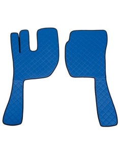 Coppia tappeti camion similpelle imbottiti Blu Volvo FH Serie 2 3