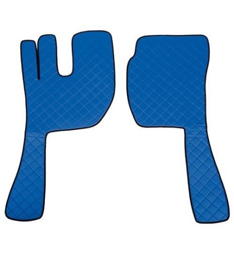 Coppia tappeti camion similpelle imbottiti Blu Volvo FH Serie 2 3