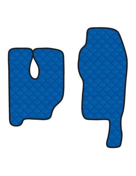 Coppia tappeti camion similpelle imbottiti Blu Mercedes Actros MP3 Tunnel A