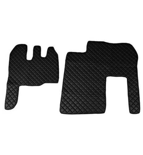 Coppia tappeti camion similpelle imbottiti Nero Renault Magnum