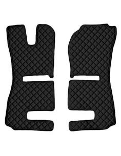Coppia tappeti camion similpelle imbottiti Nero Scania R Serie 6 recaro p