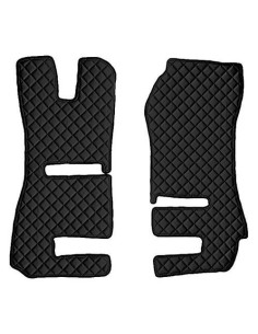 Coppia tappeti camion similpelle imbottiti Nero Scania R Serie 6 recaro p