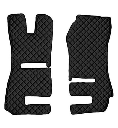 Coppia tappeti camion similpelle imbottiti Nero Scania R Serie 6 recaro p