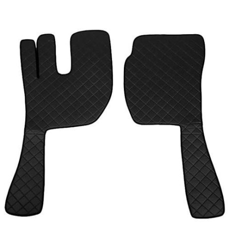 Coppia tappeti camion similpelle imbottiti Nero Volvo FH Serie 2 3