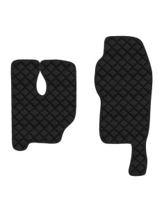 Coppia tappeti camion similpelle imbottiti Nero Mercedes Actros MP3 Tunnel 