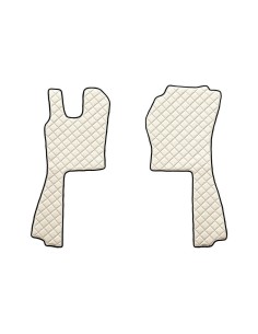 Coppia tappeti camion similpelle imbottiti Panna Scania G serie 5 6 autom