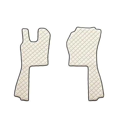 Coppia tappeti camion similpelle imbottiti Panna Scania G serie 5 6 autom