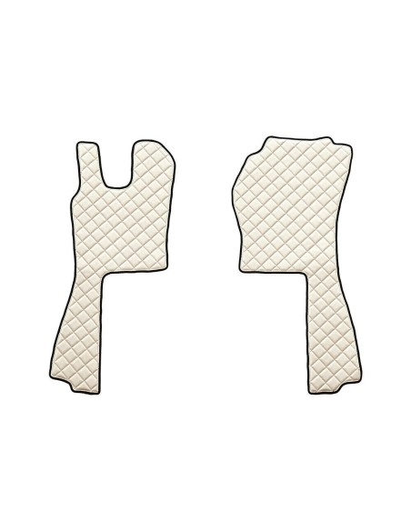 Coppia tappeti camion similpelle imbottiti Panna Scania G serie 5 6 autom