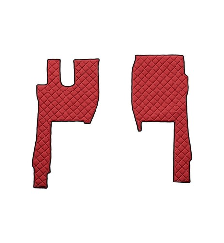 Coppia tappeti camion similpelle imbottiti Rosso Ford F Max dal 2018