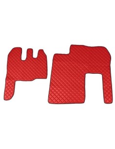 Coppia tappeti camion similpelle imbottiti Rosso Renault Magnum