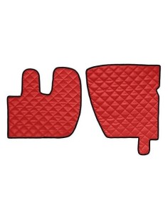 Coppia tappeti camion similpelle imbottiti Rosso Renault Premium 2