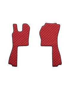 Coppia tappeti camion similpelle imbottiti Rosso Scania G serie 5 6 autom