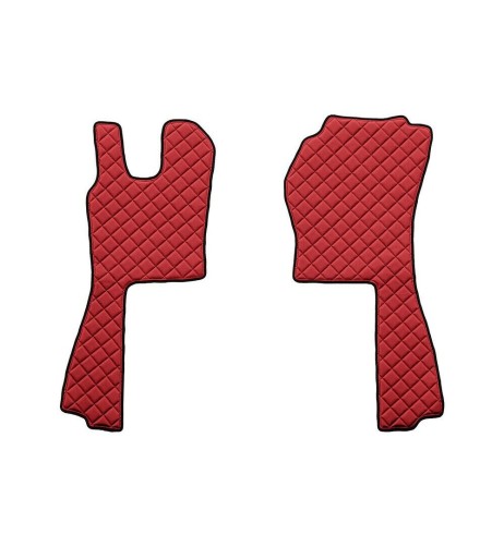Coppia tappeti camion similpelle imbottiti Rosso Scania G serie 5 6 autom