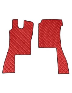 Coppia tappeti camion similpelle imbottiti Rosso Scania L Serie 4