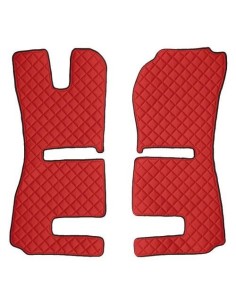 Coppia tappeti camion similpelle imbottiti Rosso Scania R Serie 6 recaro 