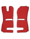 Coppia tappeti camion similpelle imbottiti Rosso Scania R Serie 6 recaro 