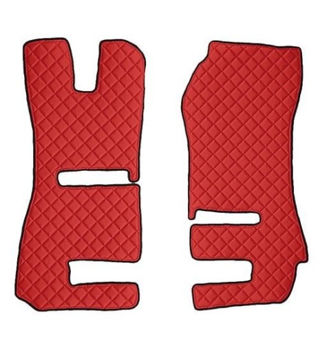 Coppia tappeti camion similpelle imbottiti Rosso Scania R Serie 6 recaro 