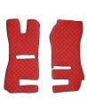 Coppia tappeti camion similpelle imbottiti Rosso Scania R Serie 6 recaro 