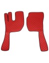 Coppia tappeti camion similpelle imbottiti Rosso Volvo FH Serie 2 3