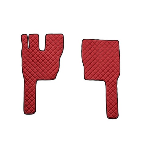 Coppia tappeti camion similpelle imbottiti Rosso Volvo FM 2013 2021