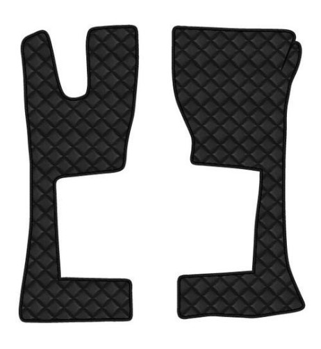 Coppia tappeti camion similpelle Nero Mercedes Actros MP4 MP5 cab Stretta