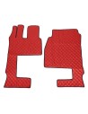 Coppia tappeti camion similpelle Rosso Mercedes Actros MP4 MP5 cab Larga