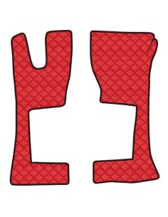 Coppia tappeti camion similpelle Rosso Mercedes Actros MP4 MP5 cab Strett