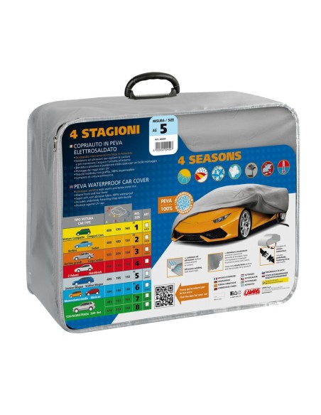 Copriauto 4 stagioni in Peva elettrosaldato AG 5 495x185x155cm