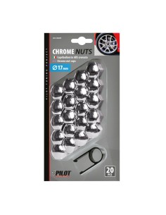 Copribulloni in ABS cromato diametro 17mm 2