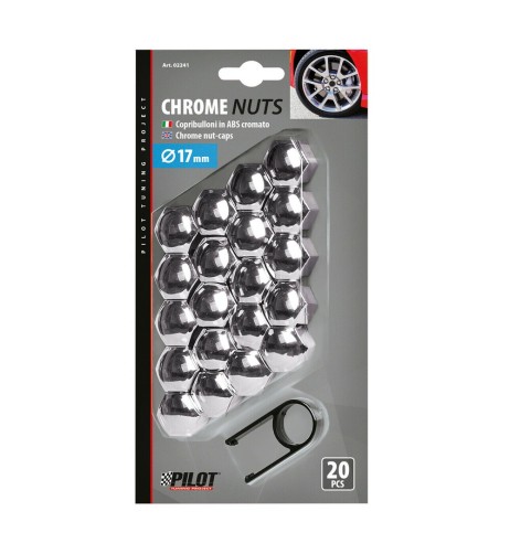 Copribulloni in ABS cromato diametro 17mm
